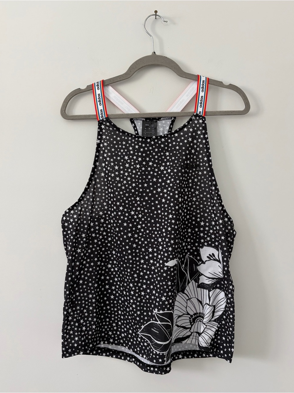 Adidas X Farm Rio Climalite Brilliant Basics Rainbow Strap Sleeveless Tank Top L